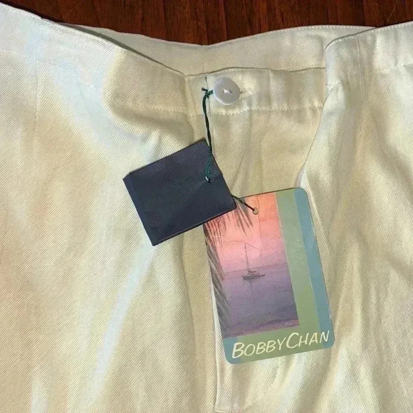 NEW Silk & Cotton Blend Bobby Chan GOLF Shorts - Picture 2 of 5